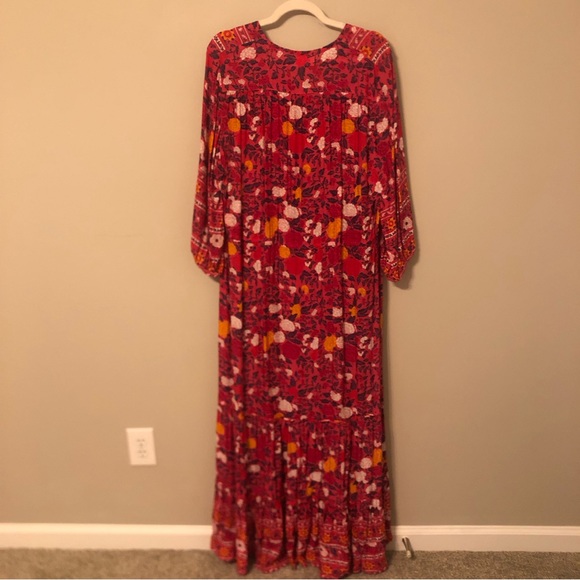 WALKER & WADE Red Carrie Floral Meadows Maxi Dress sz XL - Picture 10 of 15
